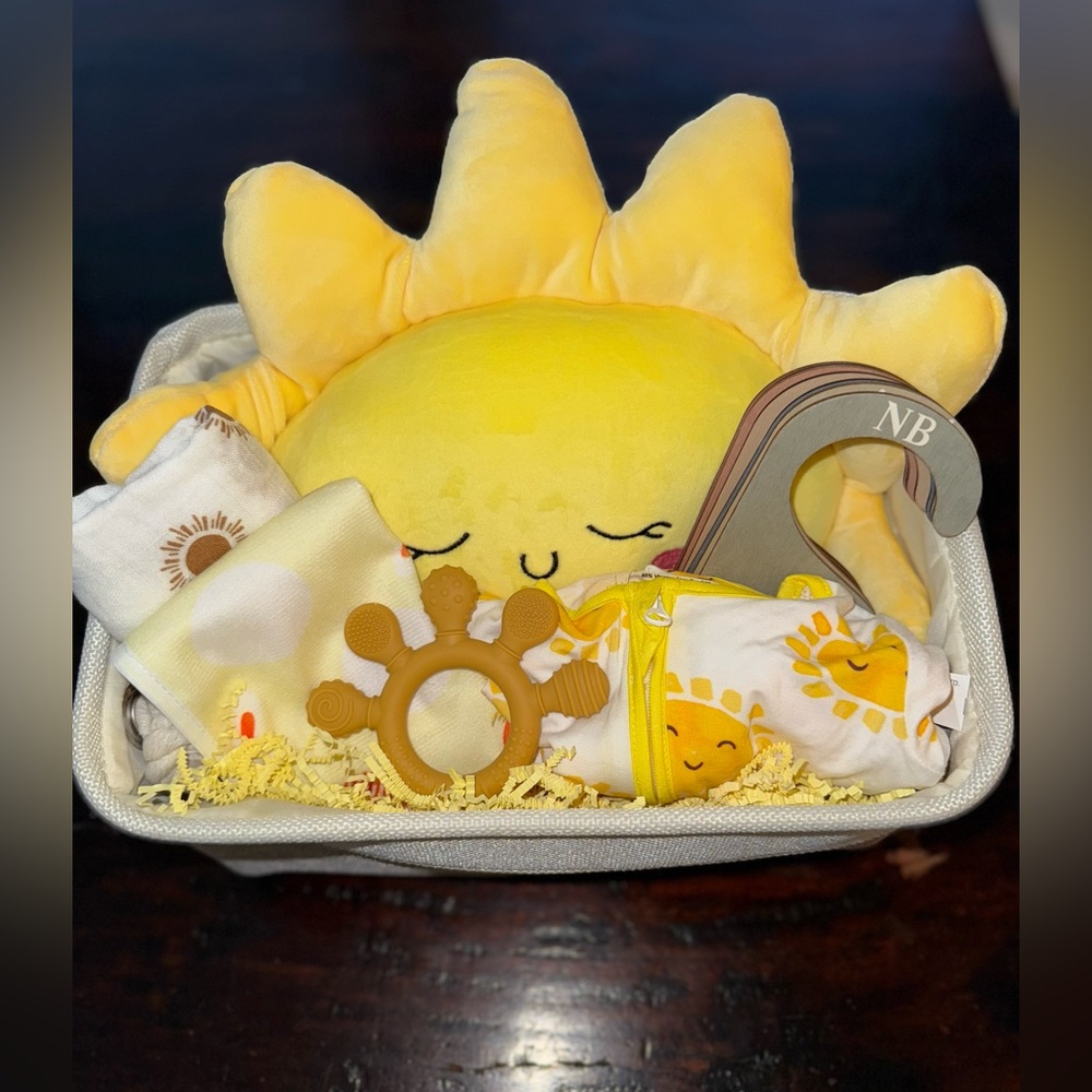 Sunshine Themed Baby Girl Gift Basket